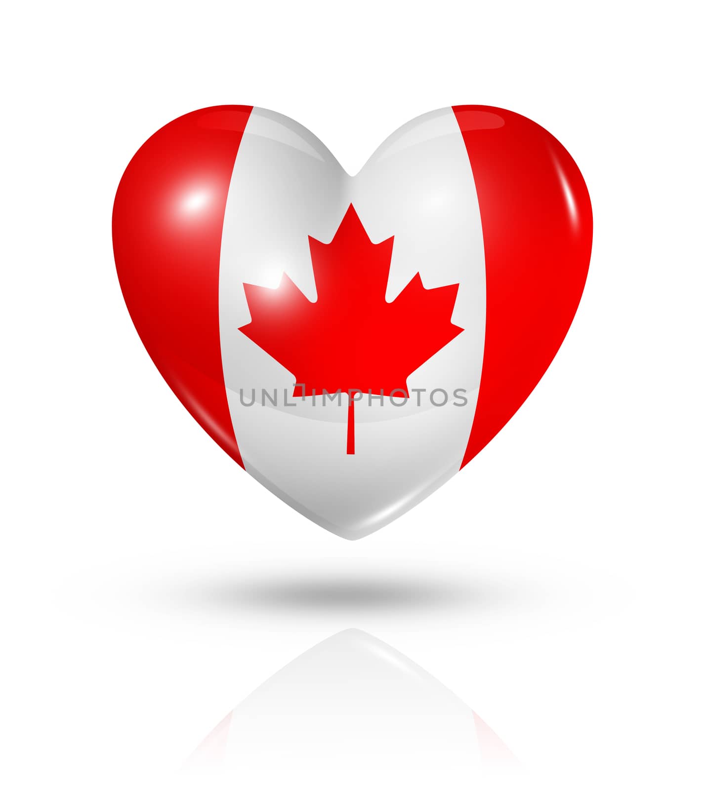 Love Canada, heart flag icon by daboost