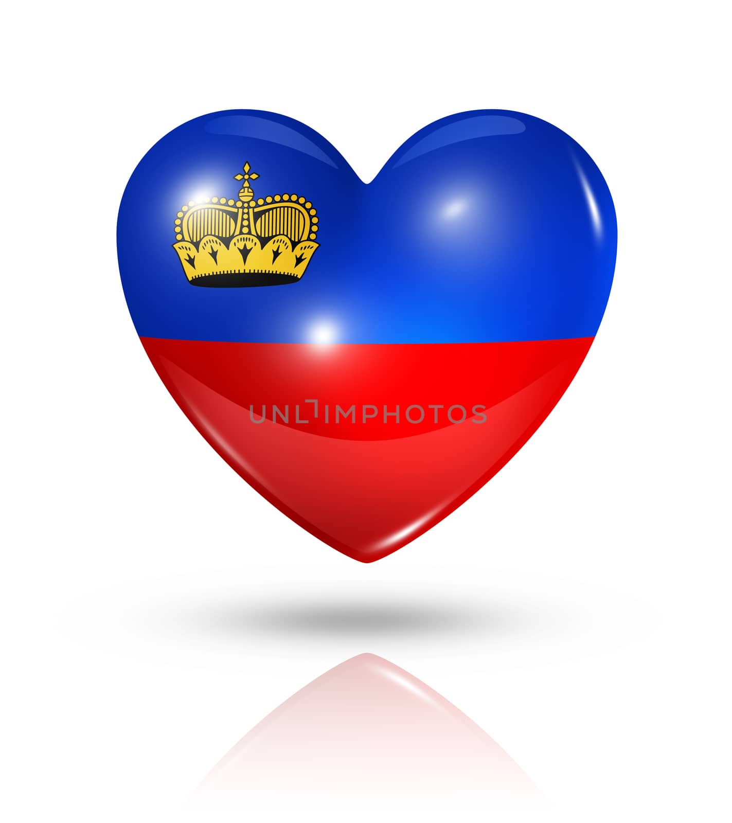 Love Liechtenstein, heart flag icon by daboost