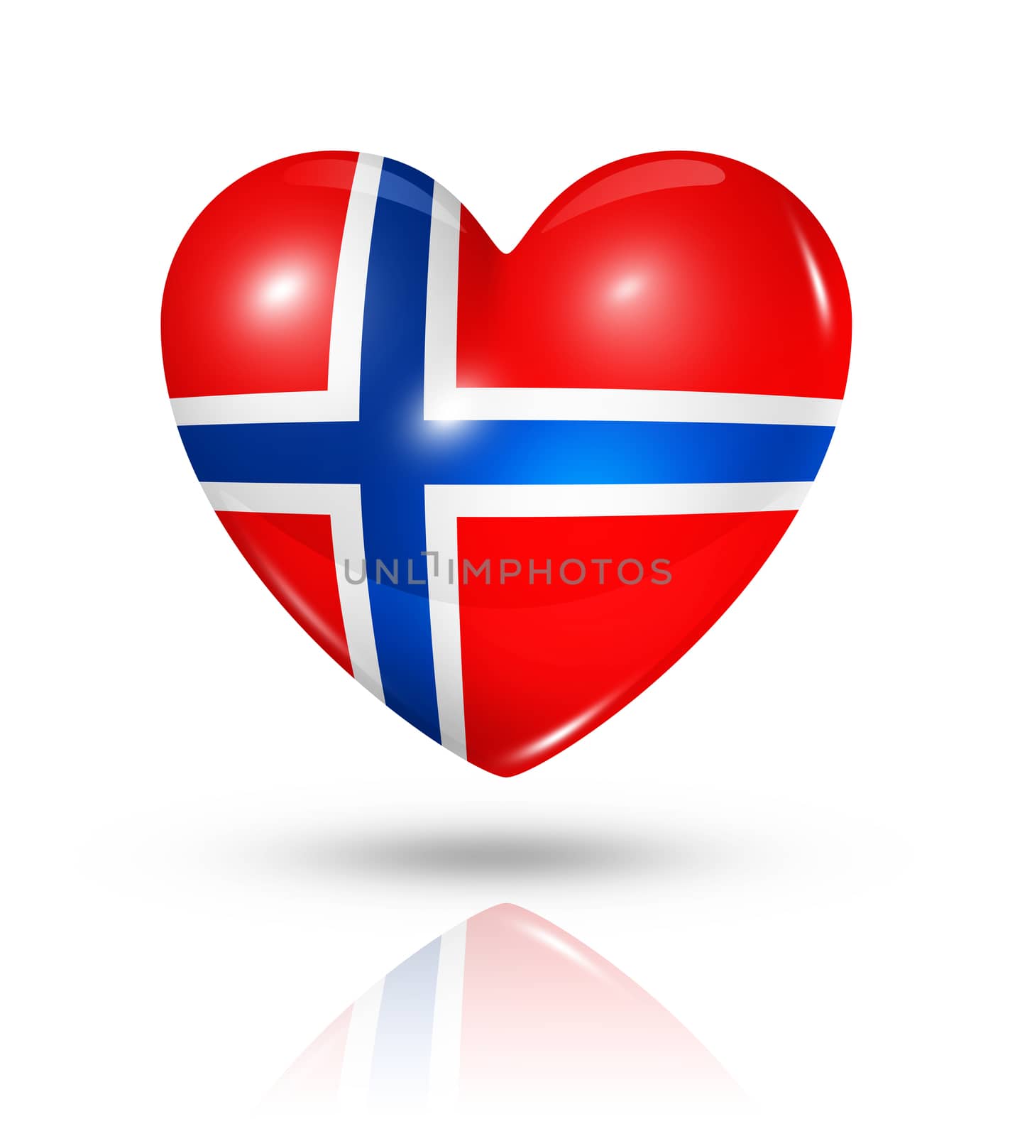 Love Norway, heart flag icon by daboost