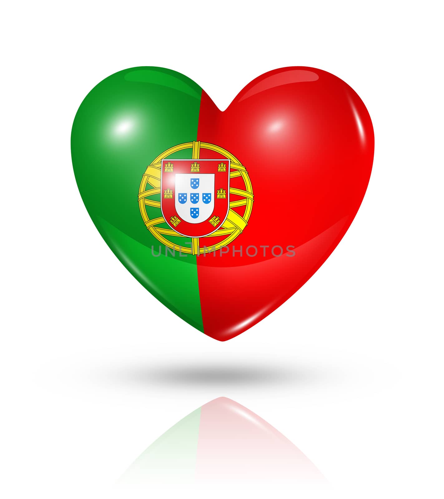 Love Portugal, heart flag icon by daboost