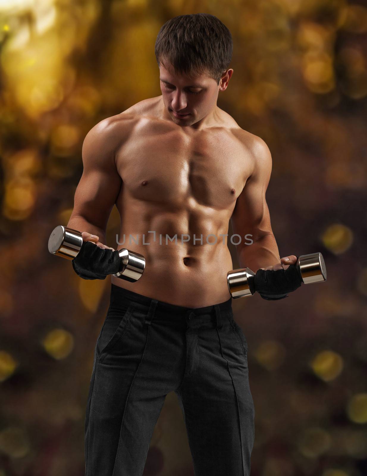 a muscular male training by mihalec