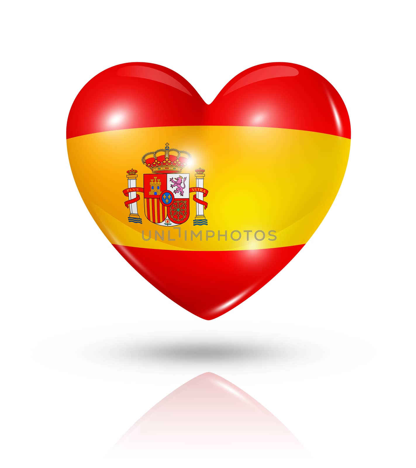 Love Spain, heart flag icon by daboost