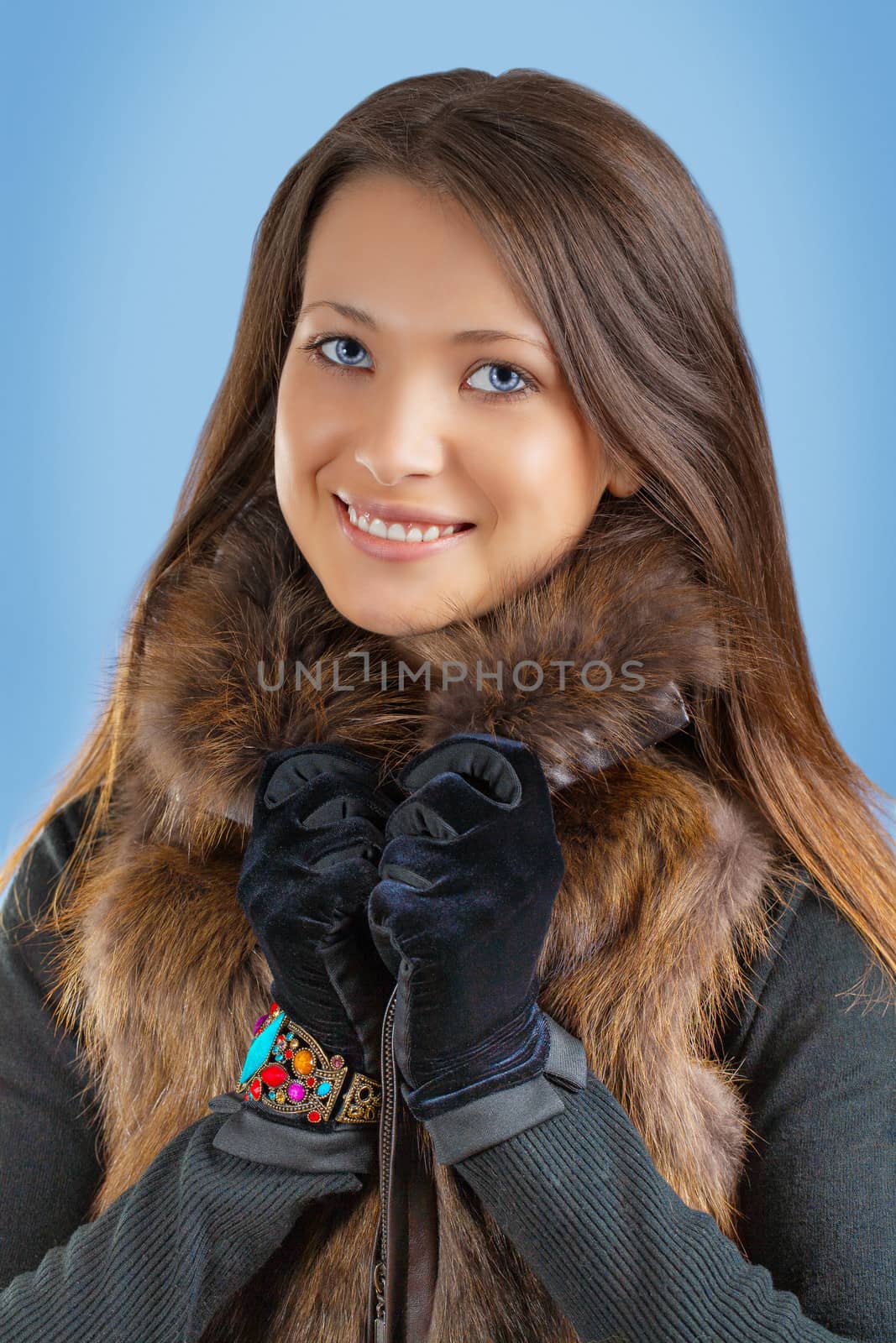 a young smiling girl by mihalec