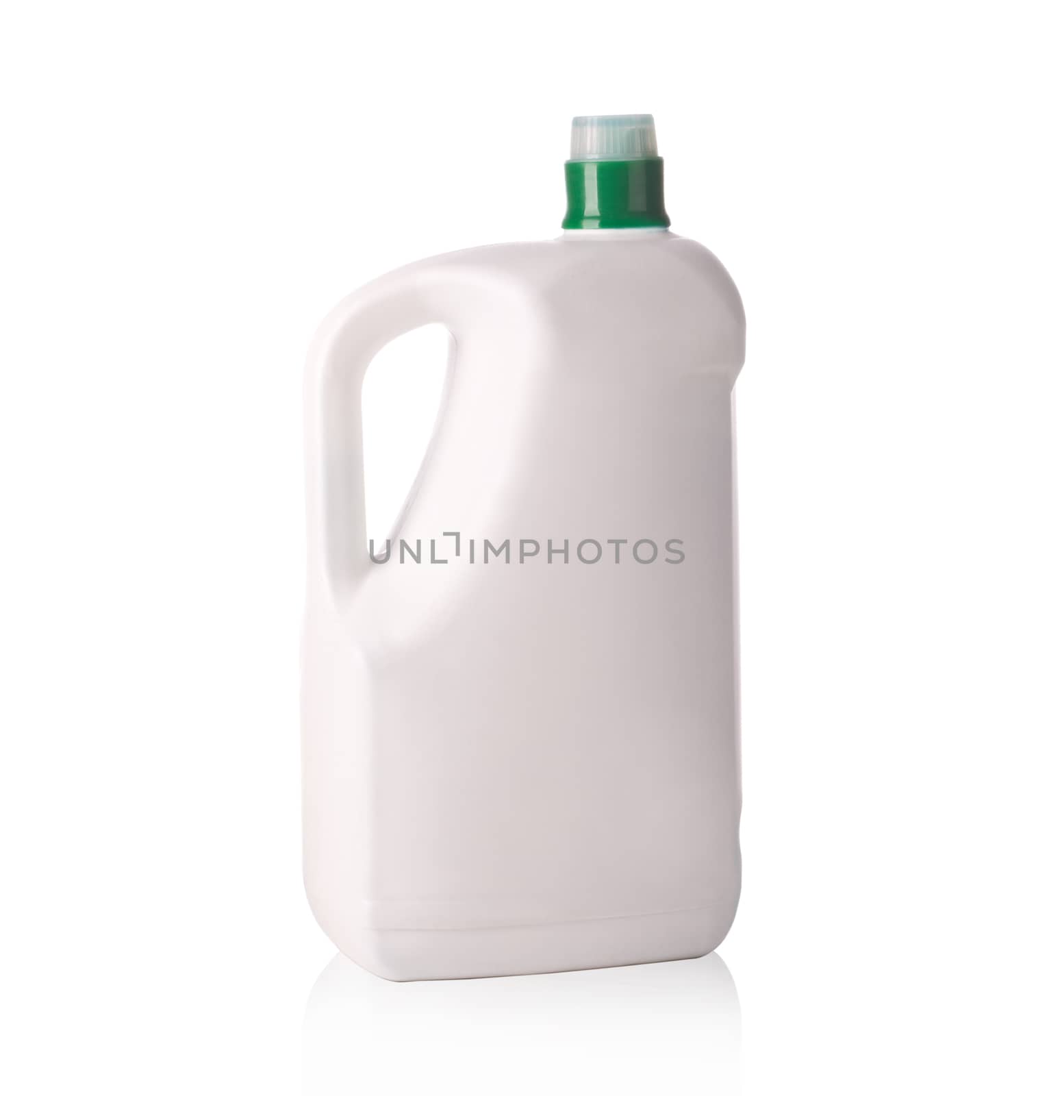 white plastic bottle isolated on a white background. with clipping path