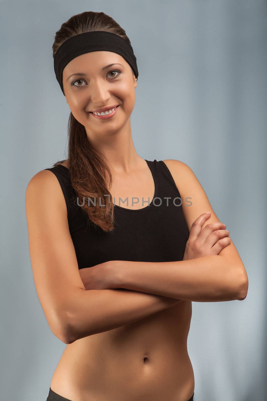 portrait of a young sporty girl by mihalec