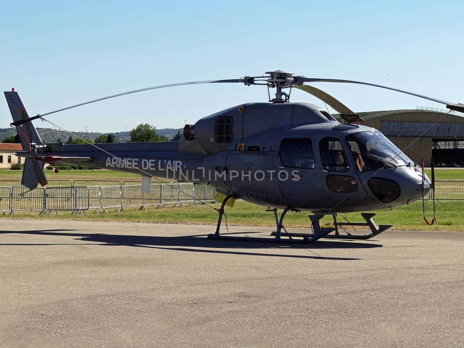 french army helicopter at an airshow in france