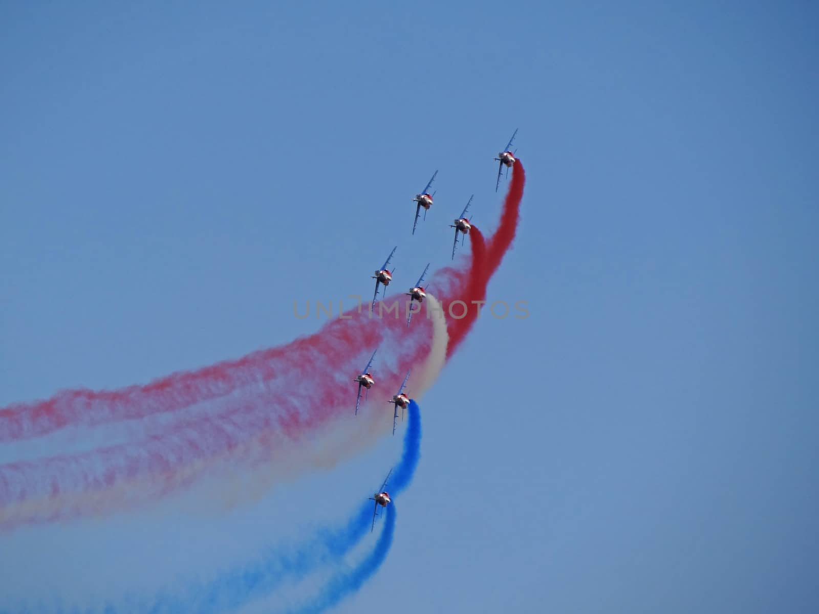 patrouille de france at an airshow in france