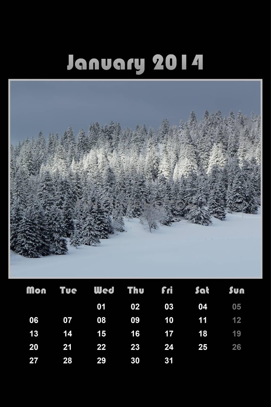 Nature calendar for 2014 - january by Elenaphotos21