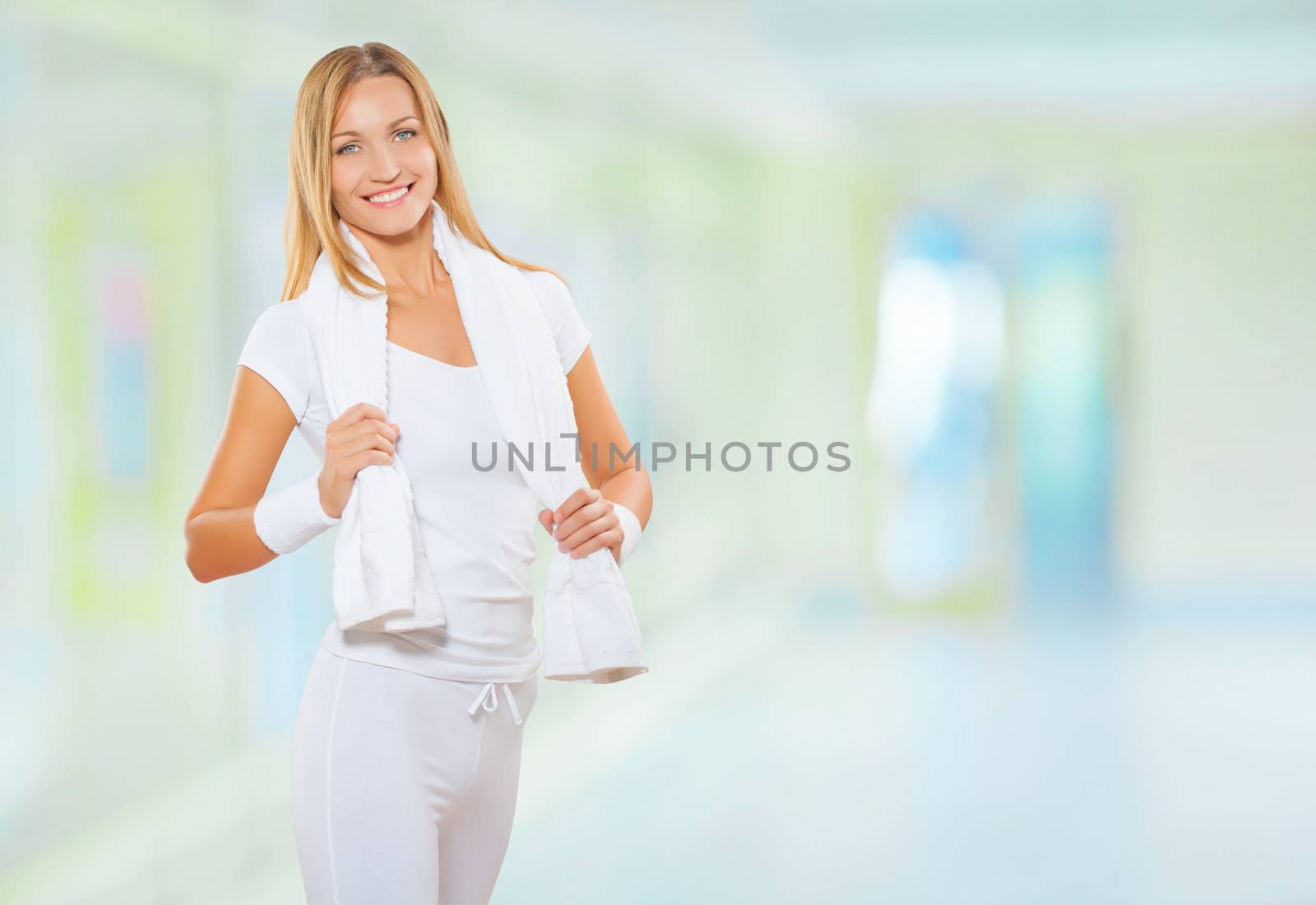 a fitness woman at the gym