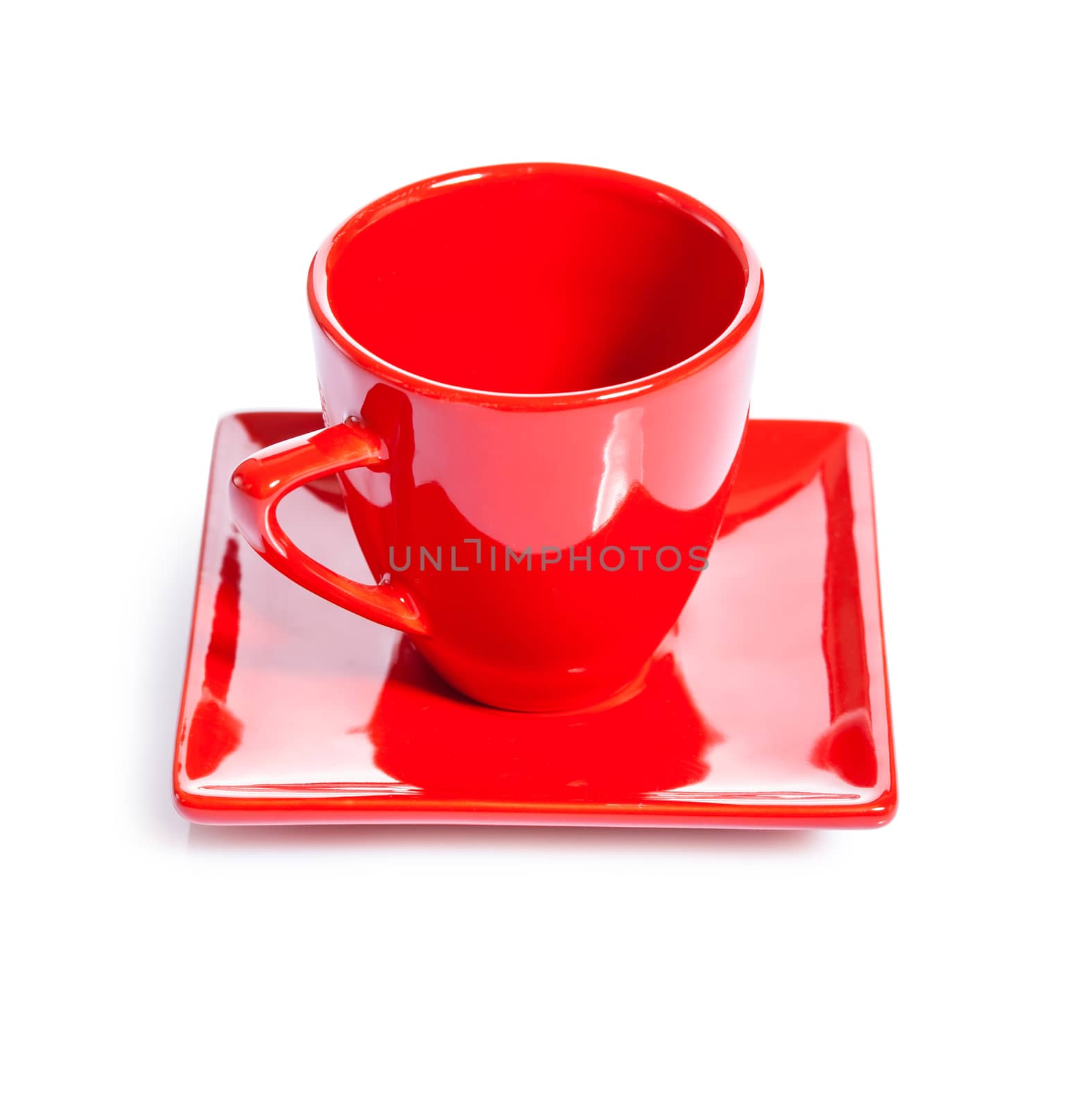 a red coffee cup isolated by mihalec