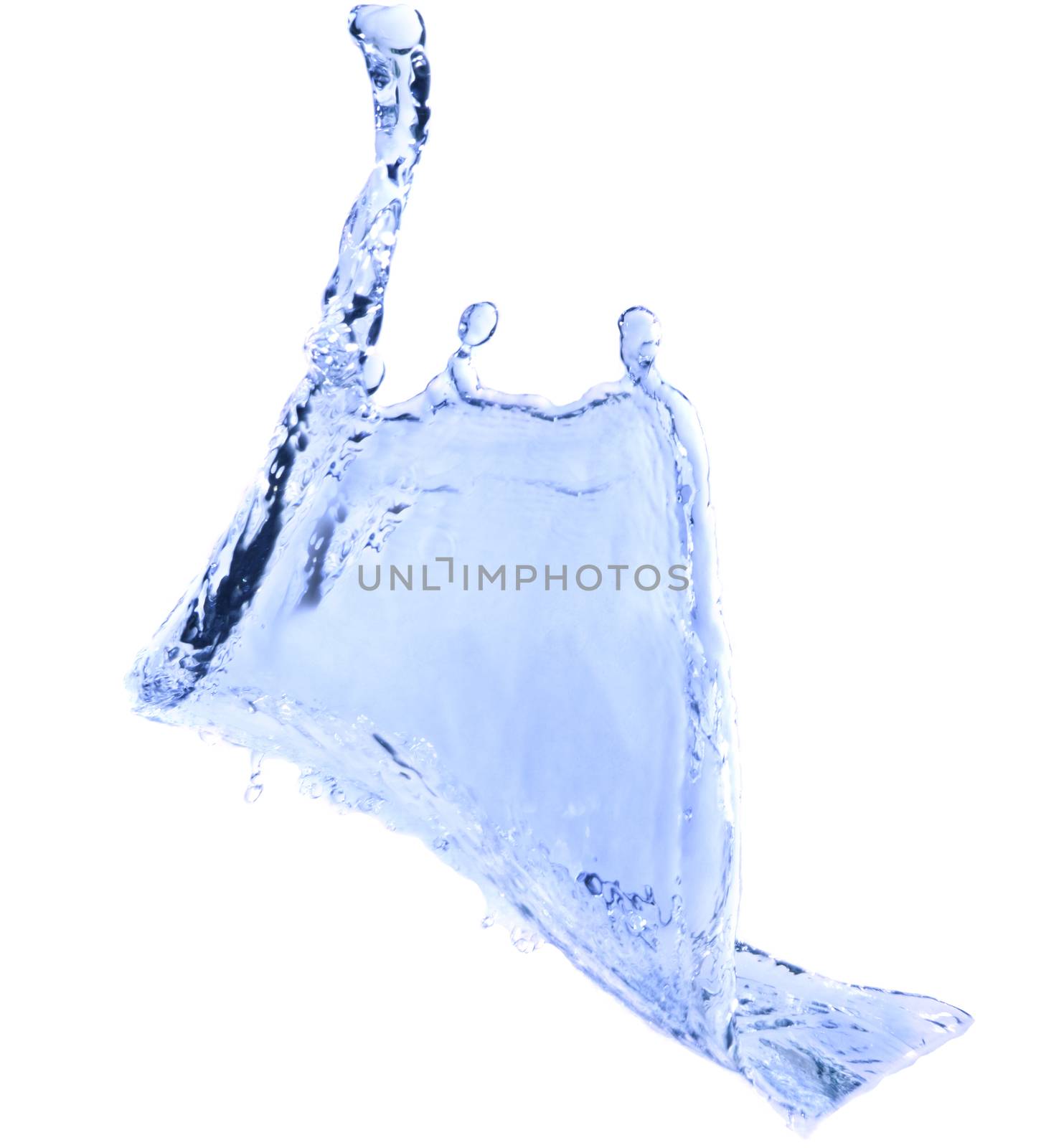 splashing of fresh water on white background by khunaspix