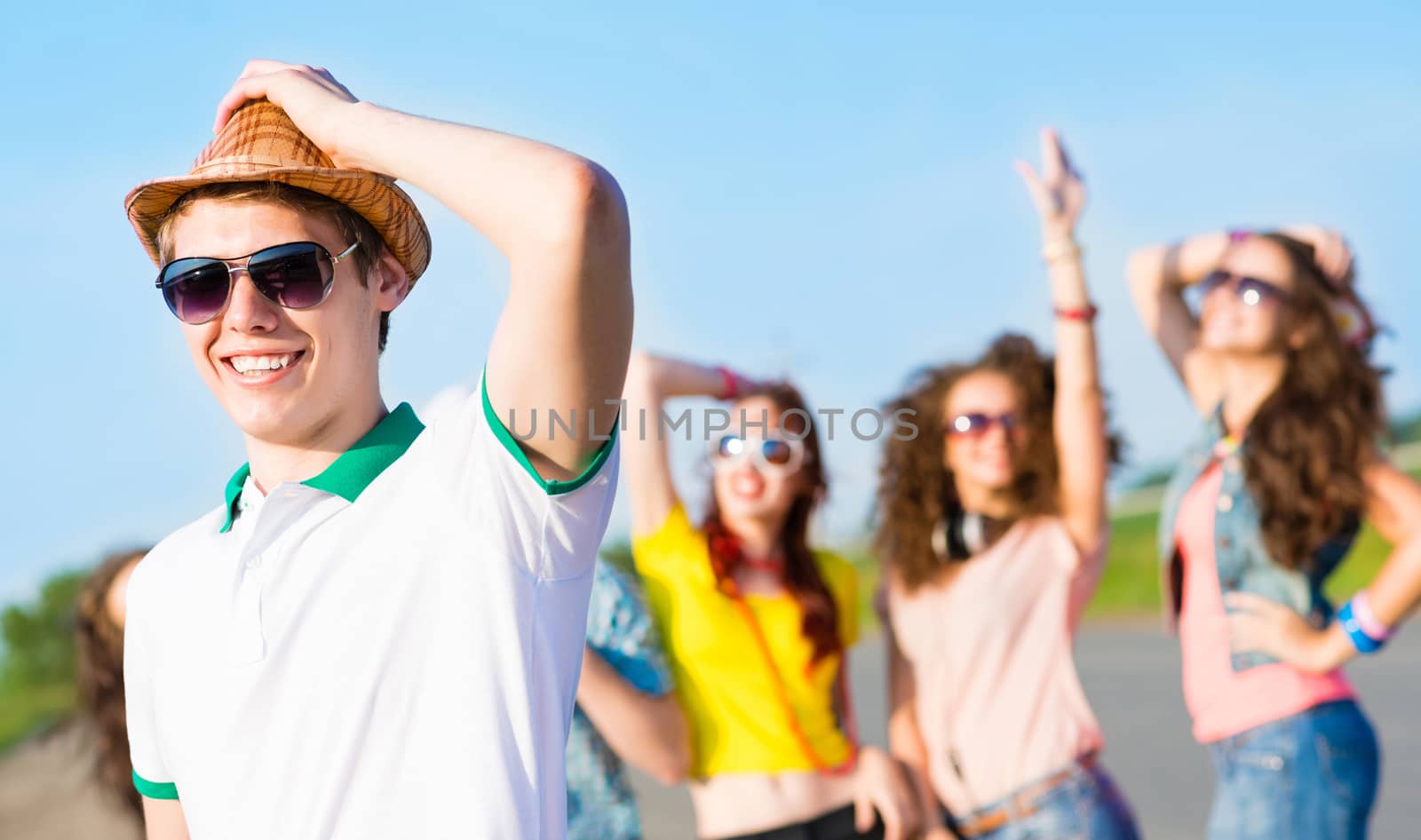 young man in sunglasses by adam121