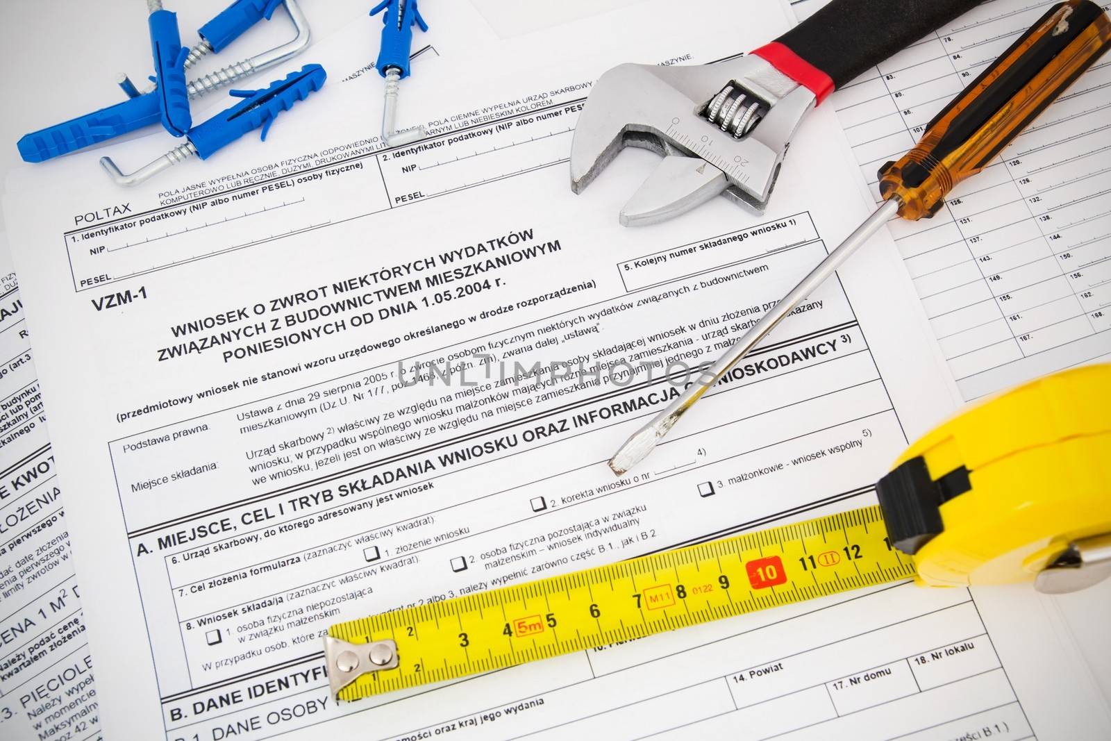 Polish tax form and tools. Credit for home construction. by simpson33