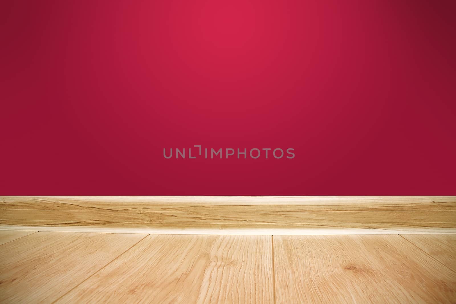 Red wall and wooden floor background by simpson33