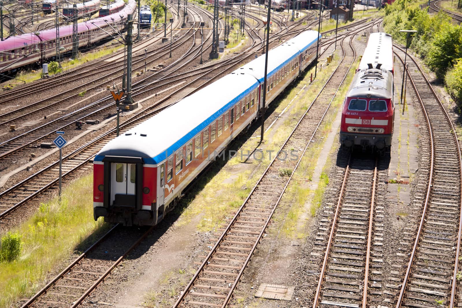 Railroad Station in Kiel, Germany