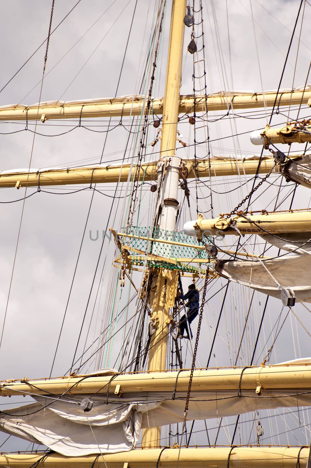Mast of a Tall Ship in Kiel