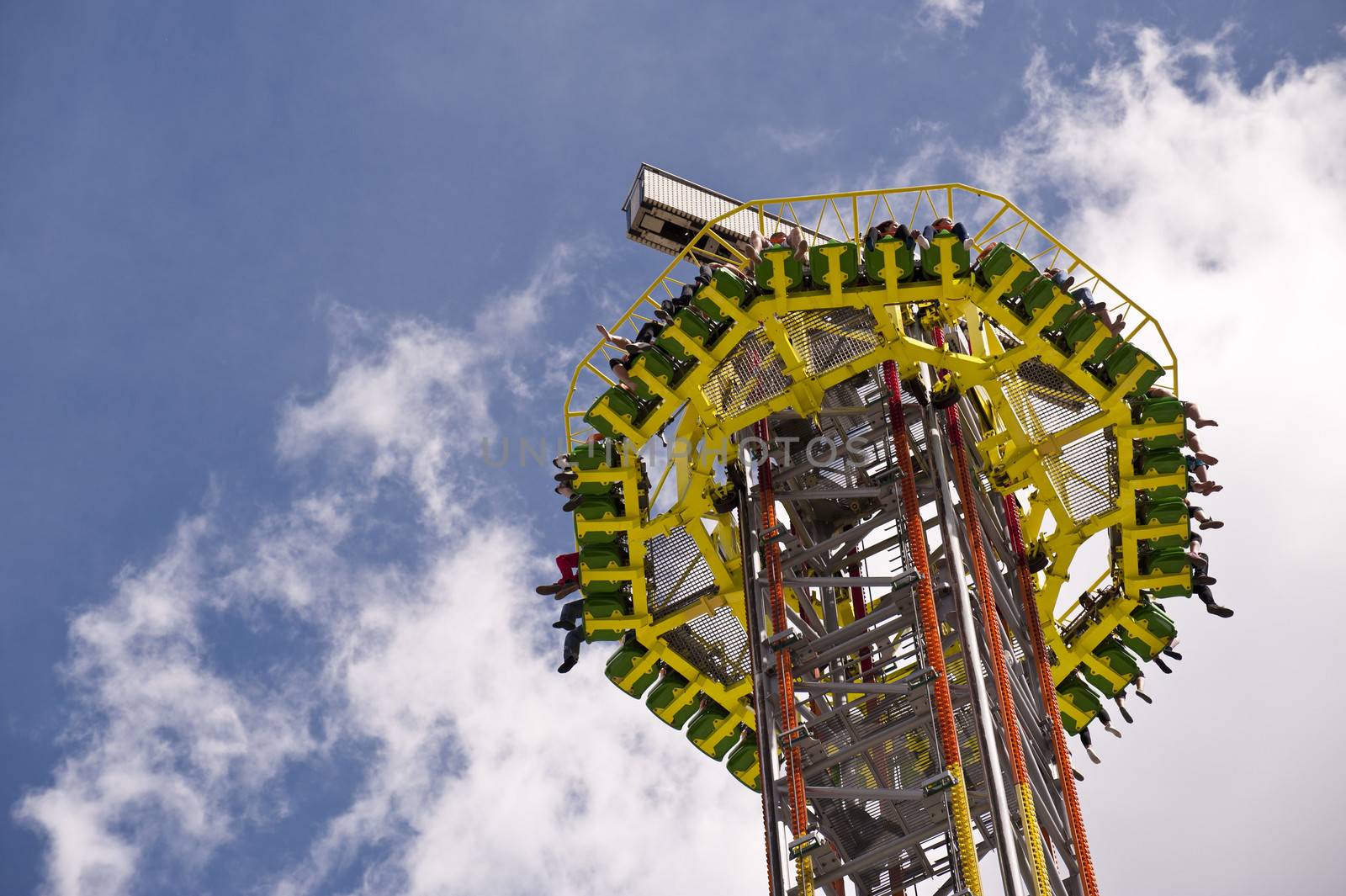 High Fall Tower on a Funfair