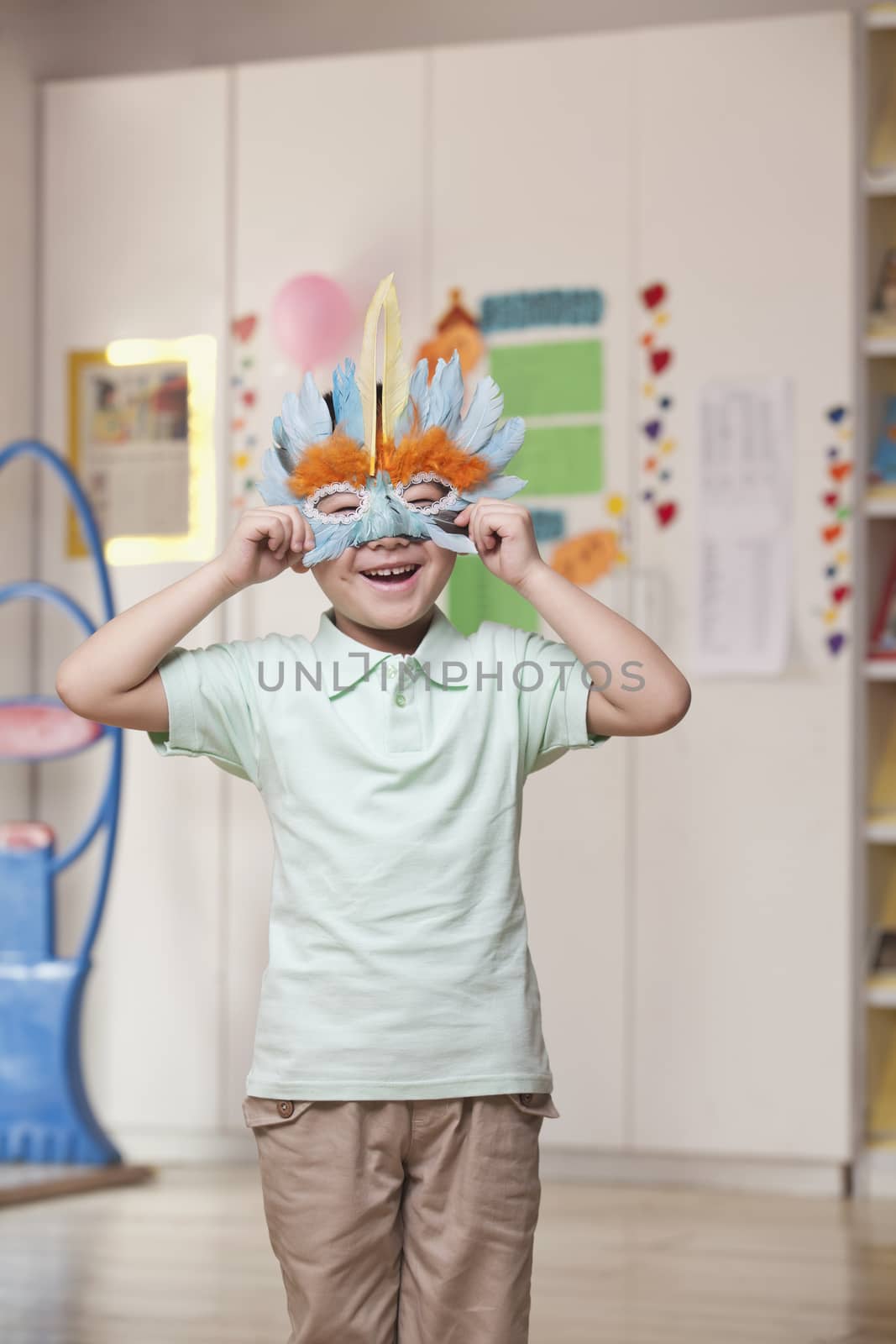 Boy Wearing Mask