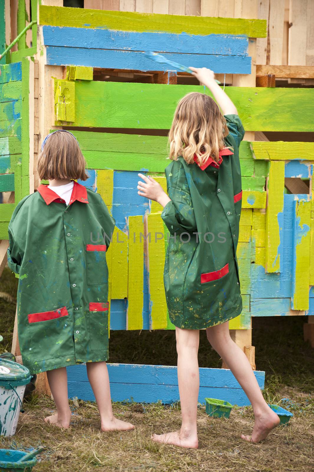 Painting Child on a Playground