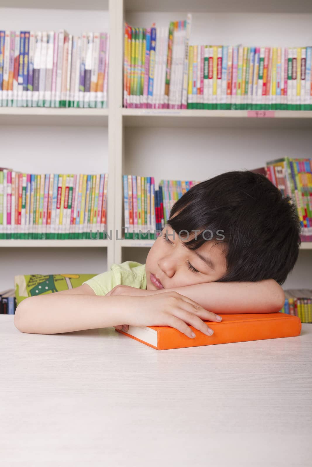 Boy Asleep on Book by XiXinXing
