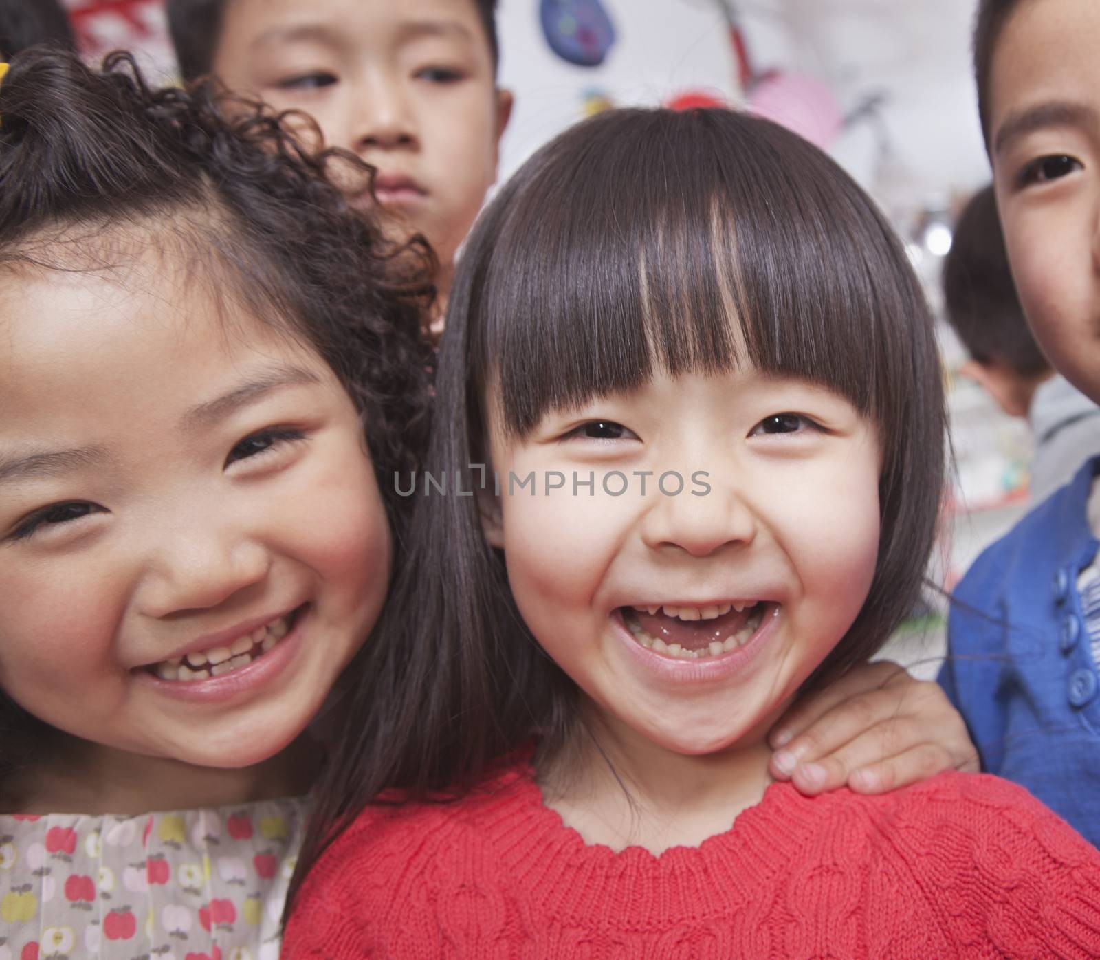 Close Up of a Group of Kids