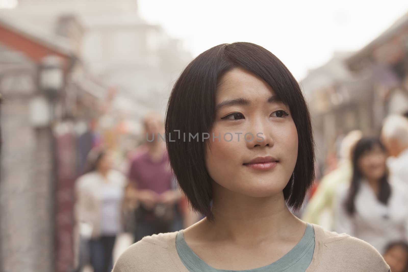 Young Woman smiling and looking away