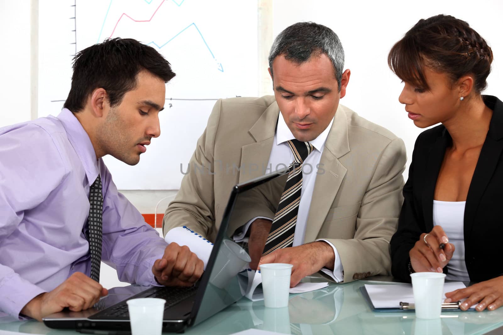 A group of businesspeople having a meeting