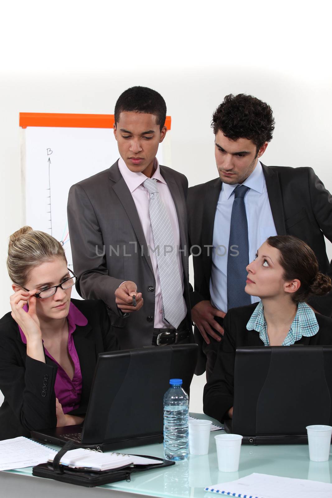 businesspeople during meeting