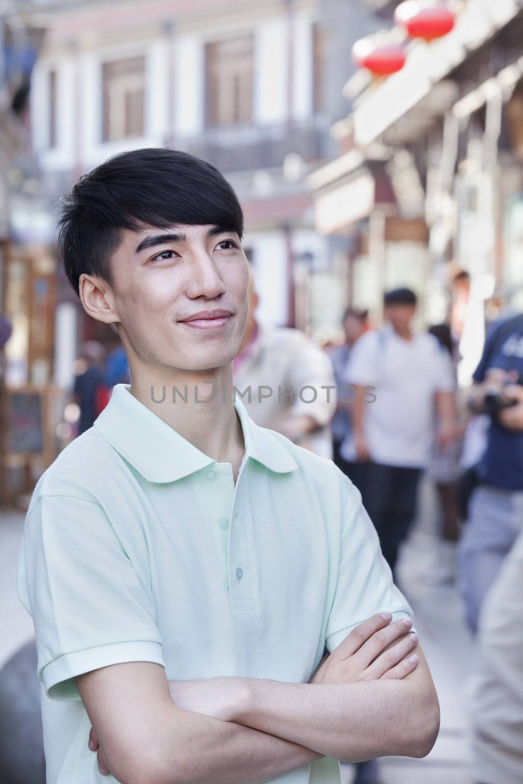 Portrait of Young Man Outdoors in Beijing 