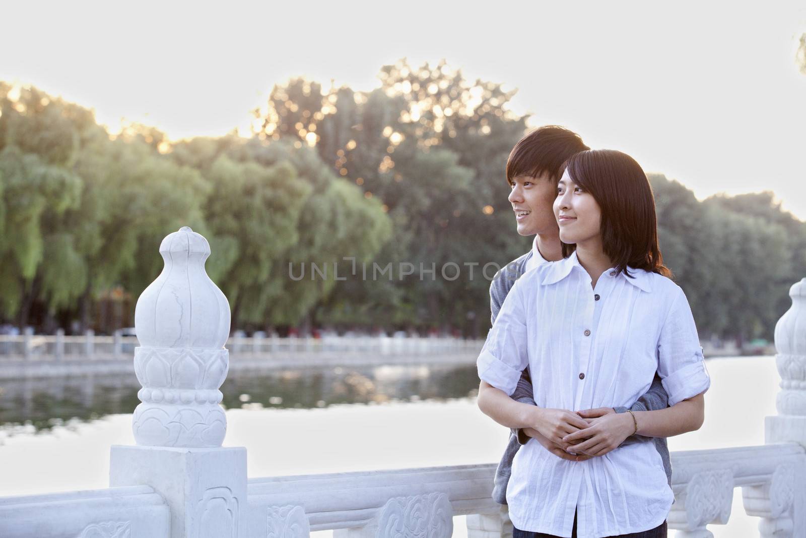 Young Couple by the Lake in Beijing by XiXinXing