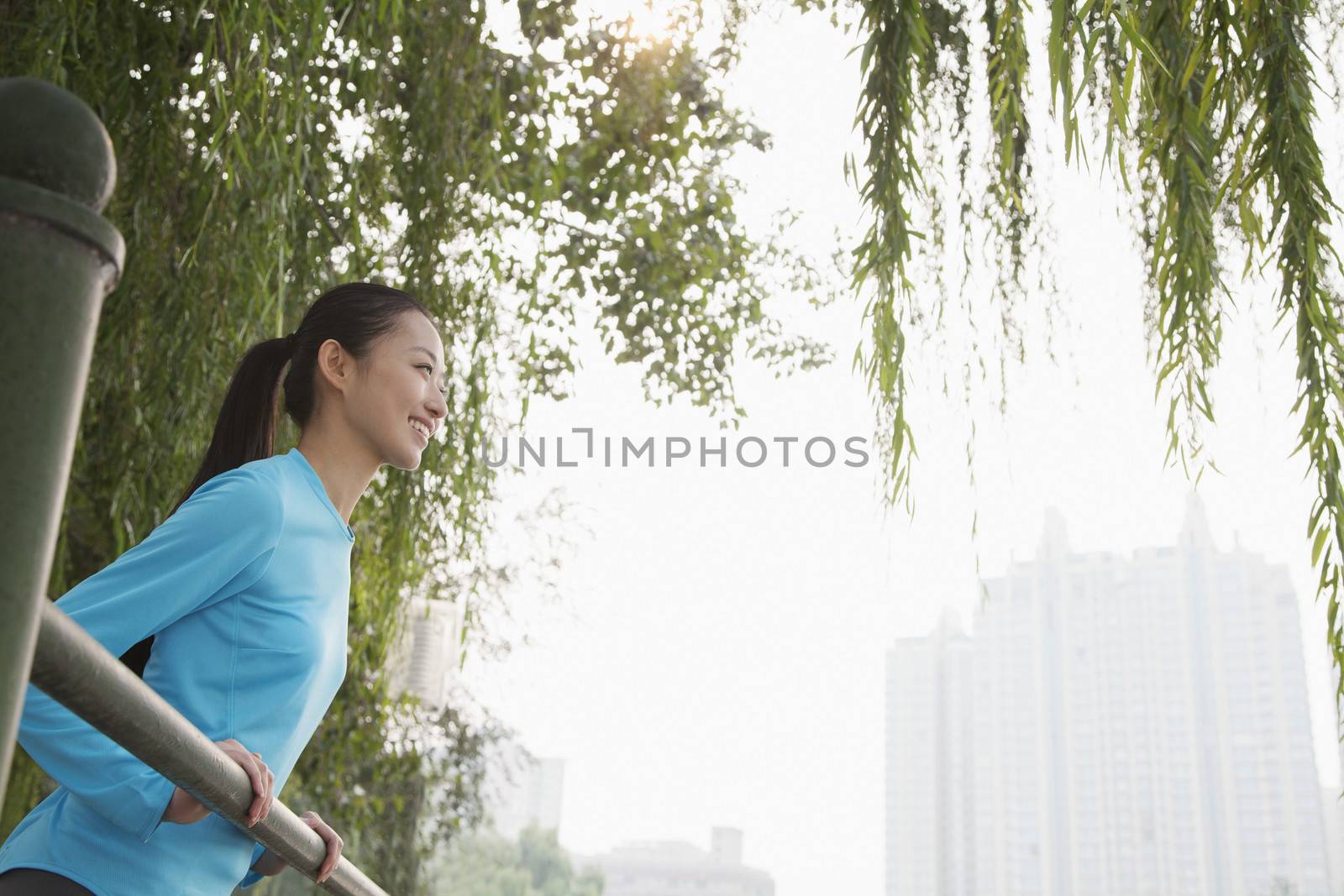 Young woman looking at view