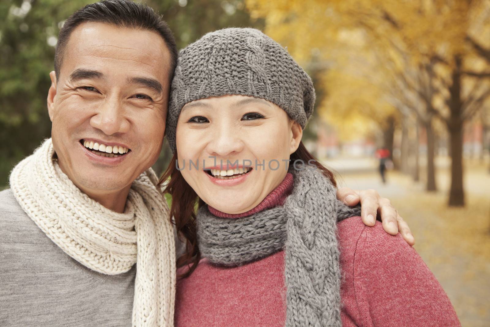 Smiling Mature Couple in Park by XiXinXing