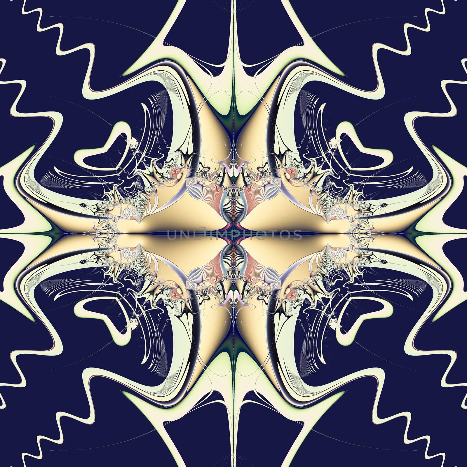 Elegant fractal design, abstract art, celtic cross