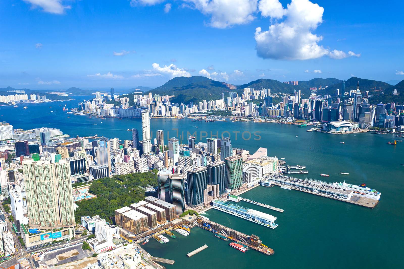 Hong Kong skyline at day