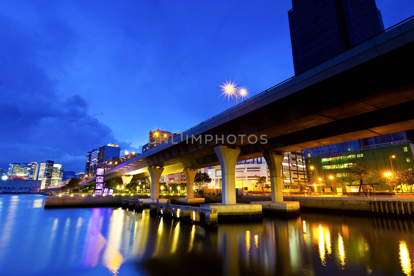 Bridge over the sea in Hong Kong by kawing921