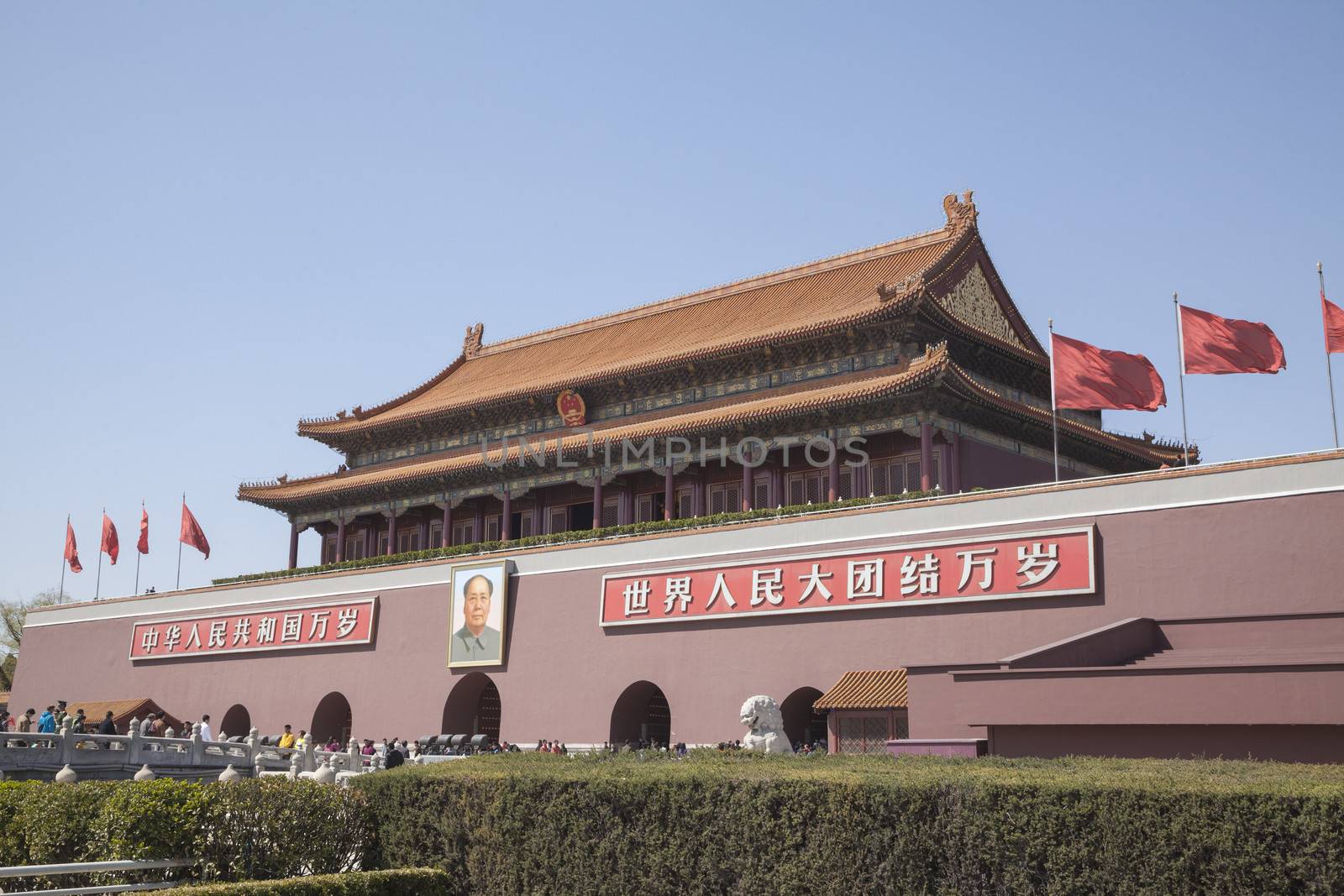 Tiananmen Square, Gate of Heavenly Peace with Mao's Portrait, Beijing, China. by XiXinXing