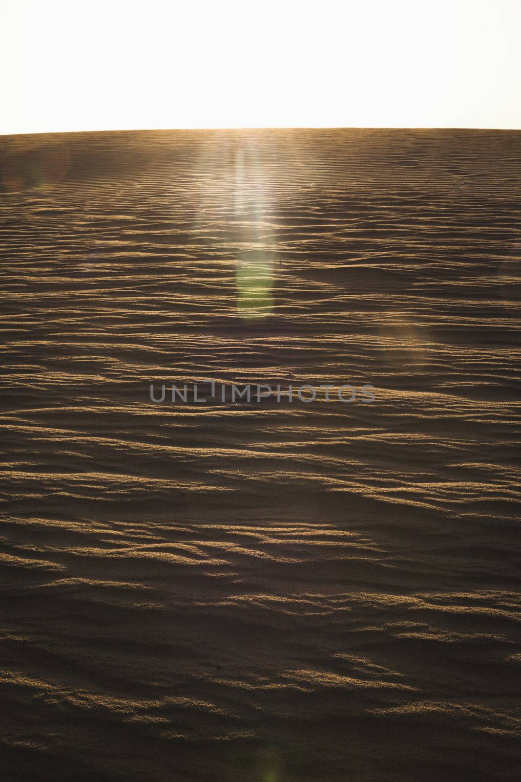 Sun coming down over a sand dune, no people, landscape, 