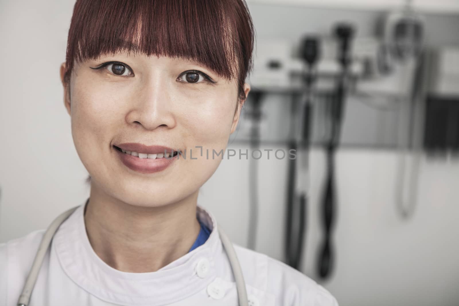 Portrait of smiling female doctor 