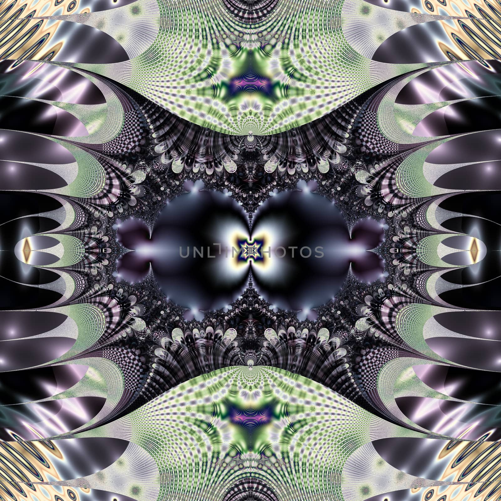 Elegant fractal design, abstract art, purple fairytail