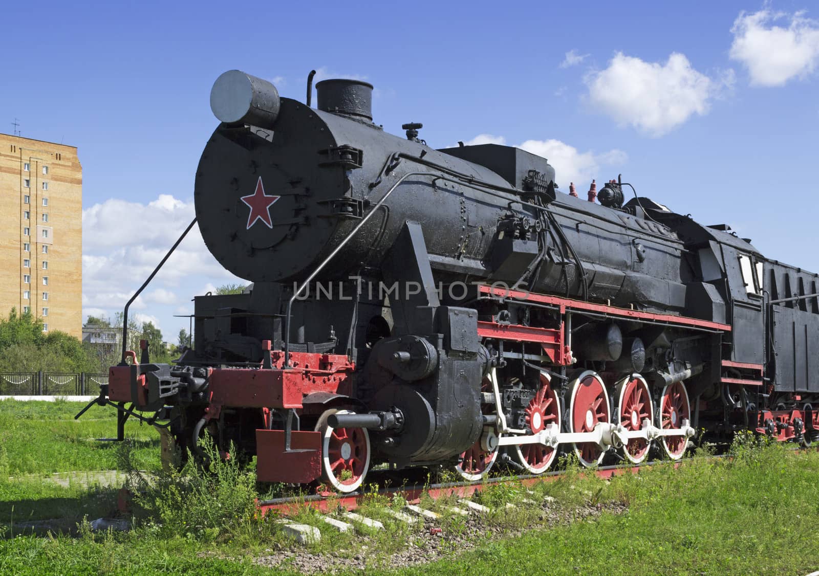 Old freight locomotive has been preserved till our days