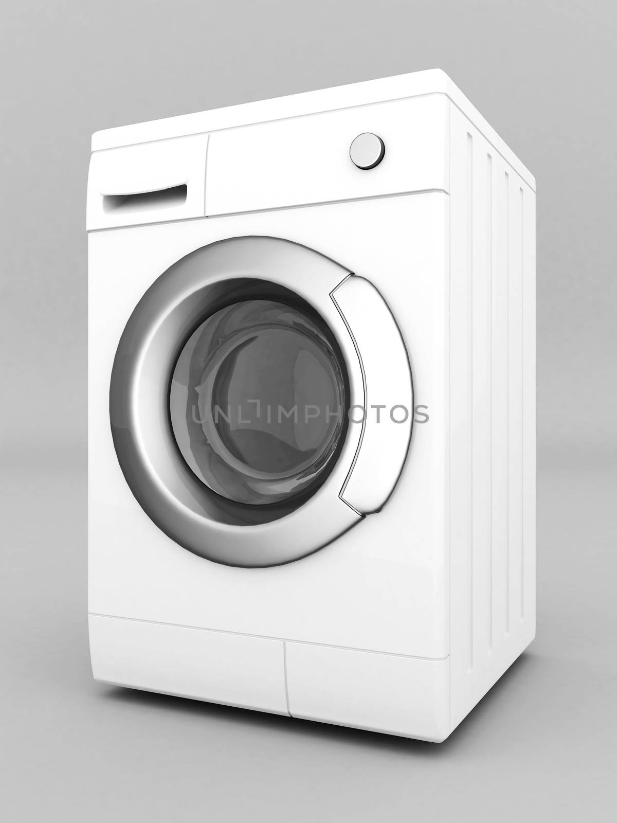 picture of washing machine on a gray background
