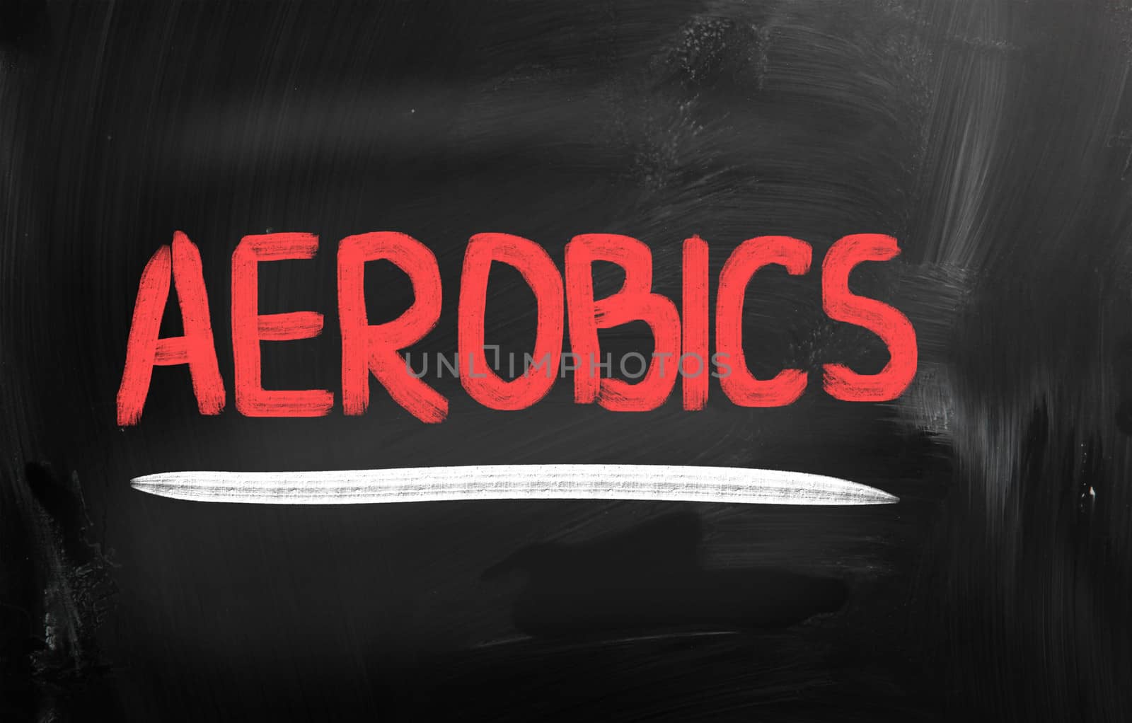 fitness concept written on a chalkboard