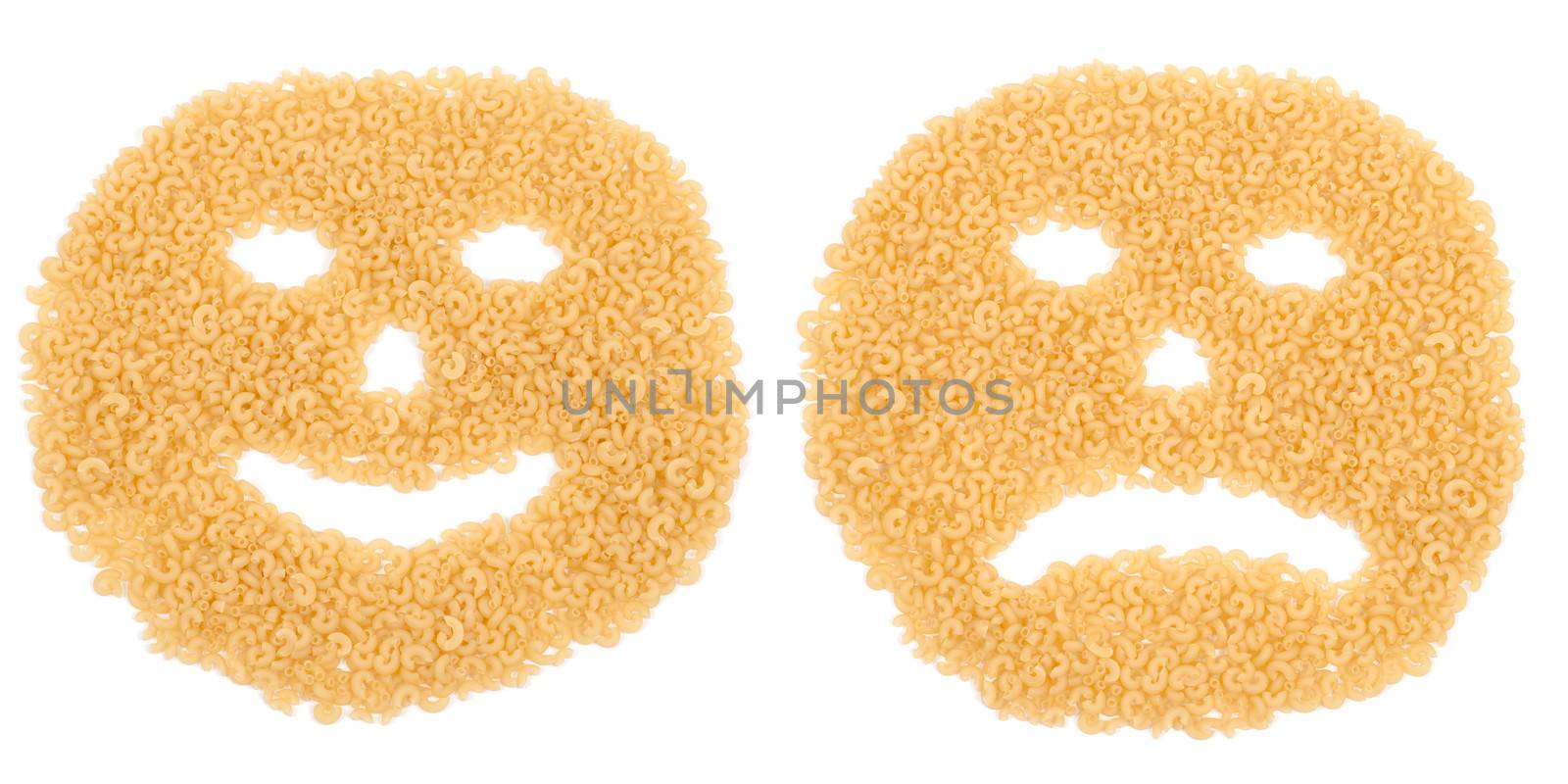attractives smiling and crying pasta