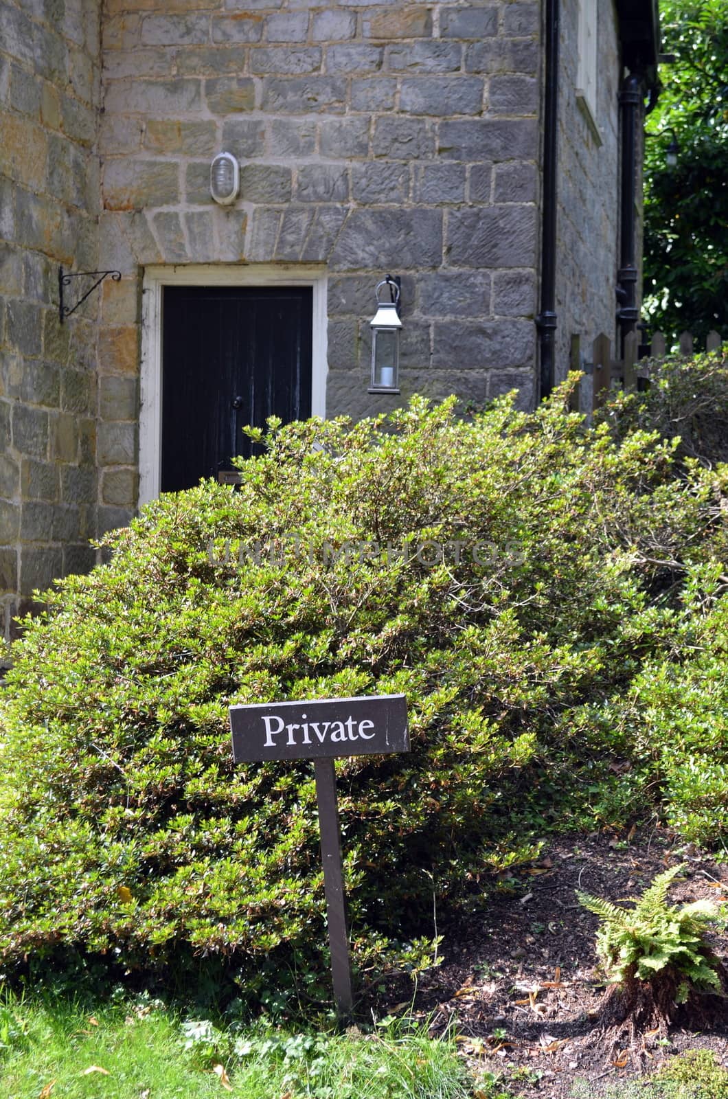 Private sign outside a cottage in England.