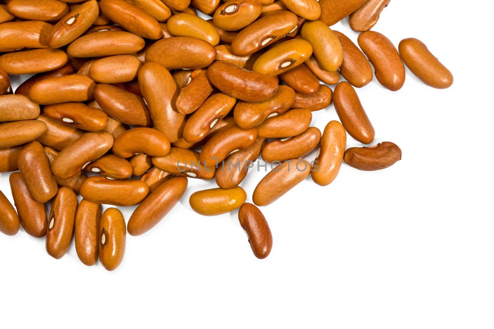 beans, isolated on white background with clipping path