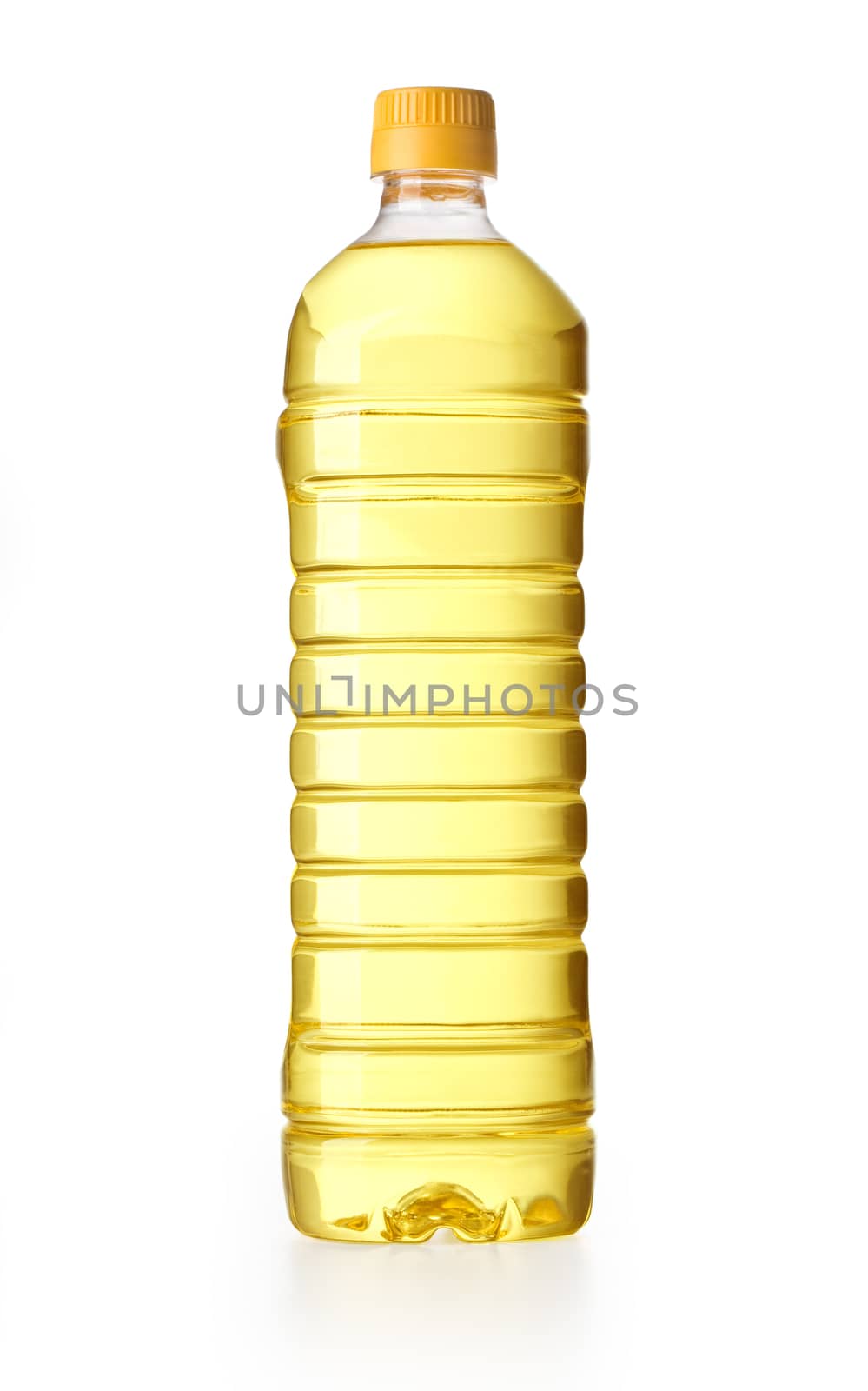 Bottle of olive oil isolated on the white with clipping path