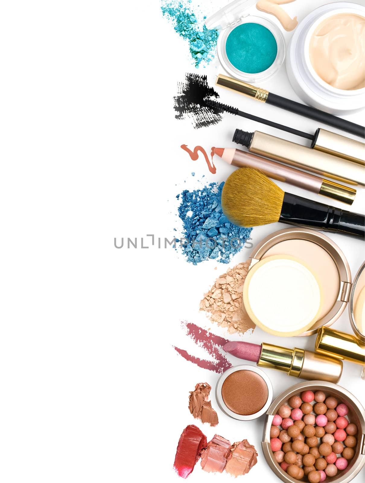 cosmetics, on a white background isolated