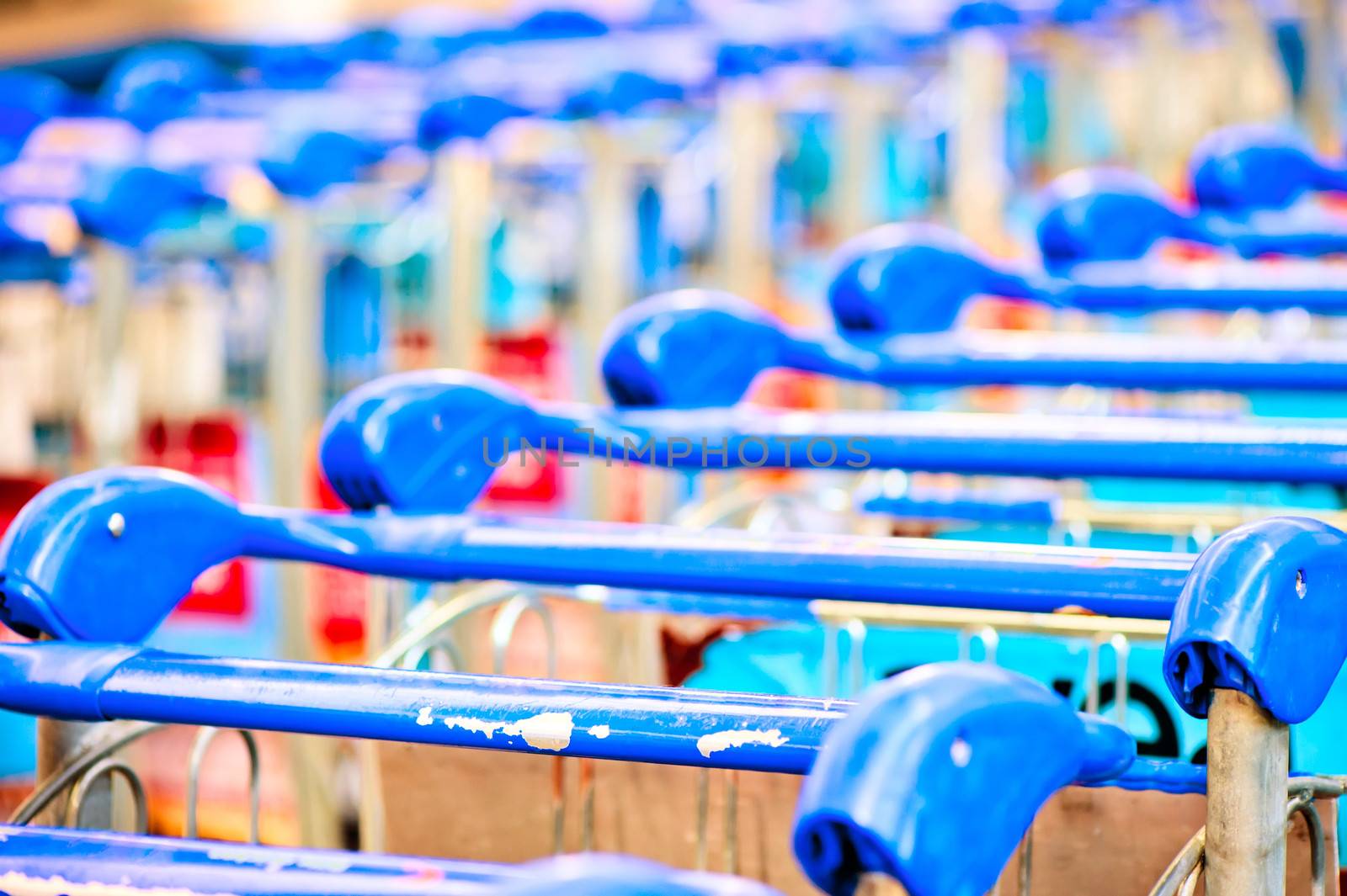 Trolley for luggage at the airport by kosmsos111