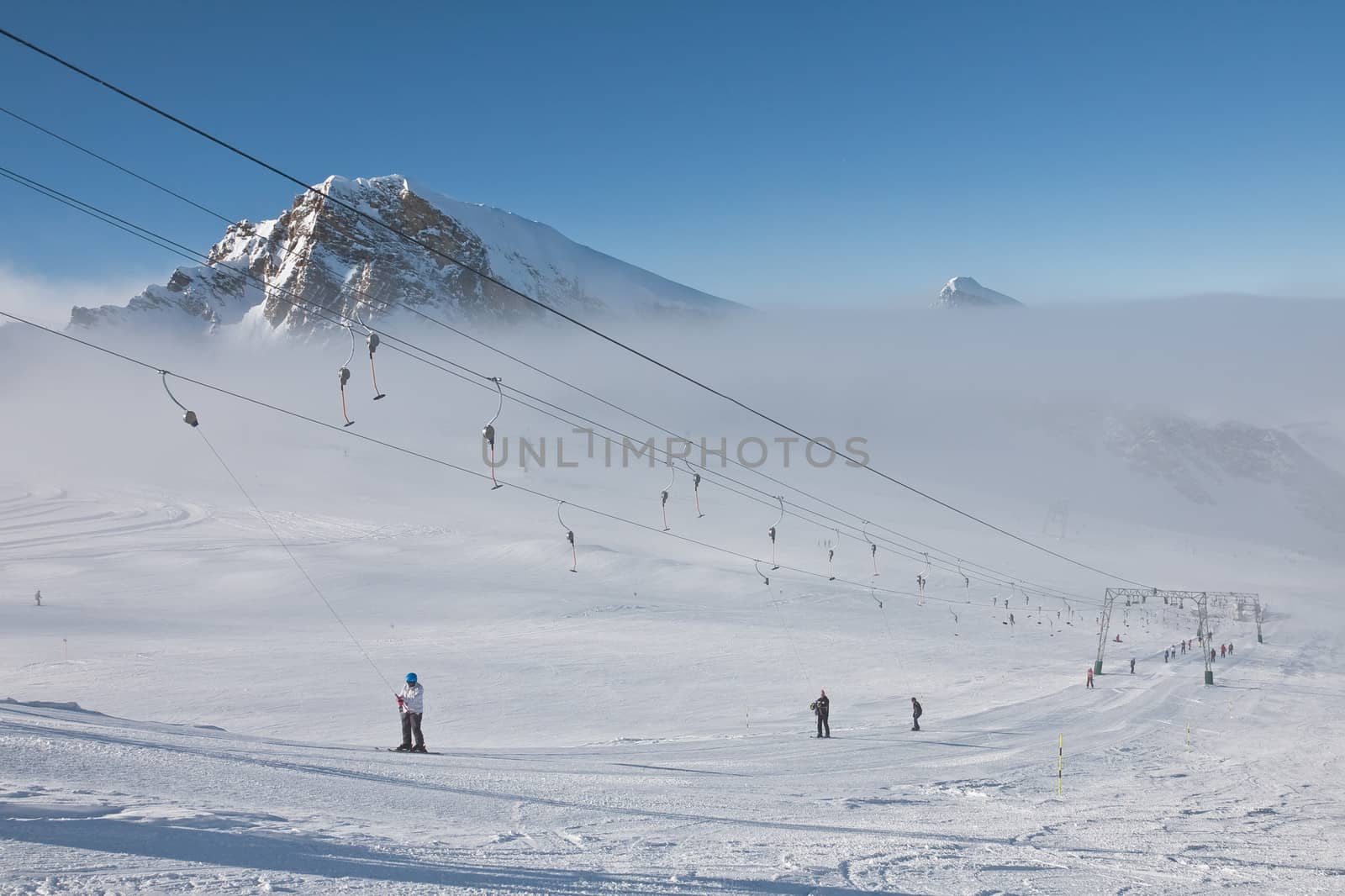 Ski resort of Kaprun, Kitzsteinhorn glacier. Austria