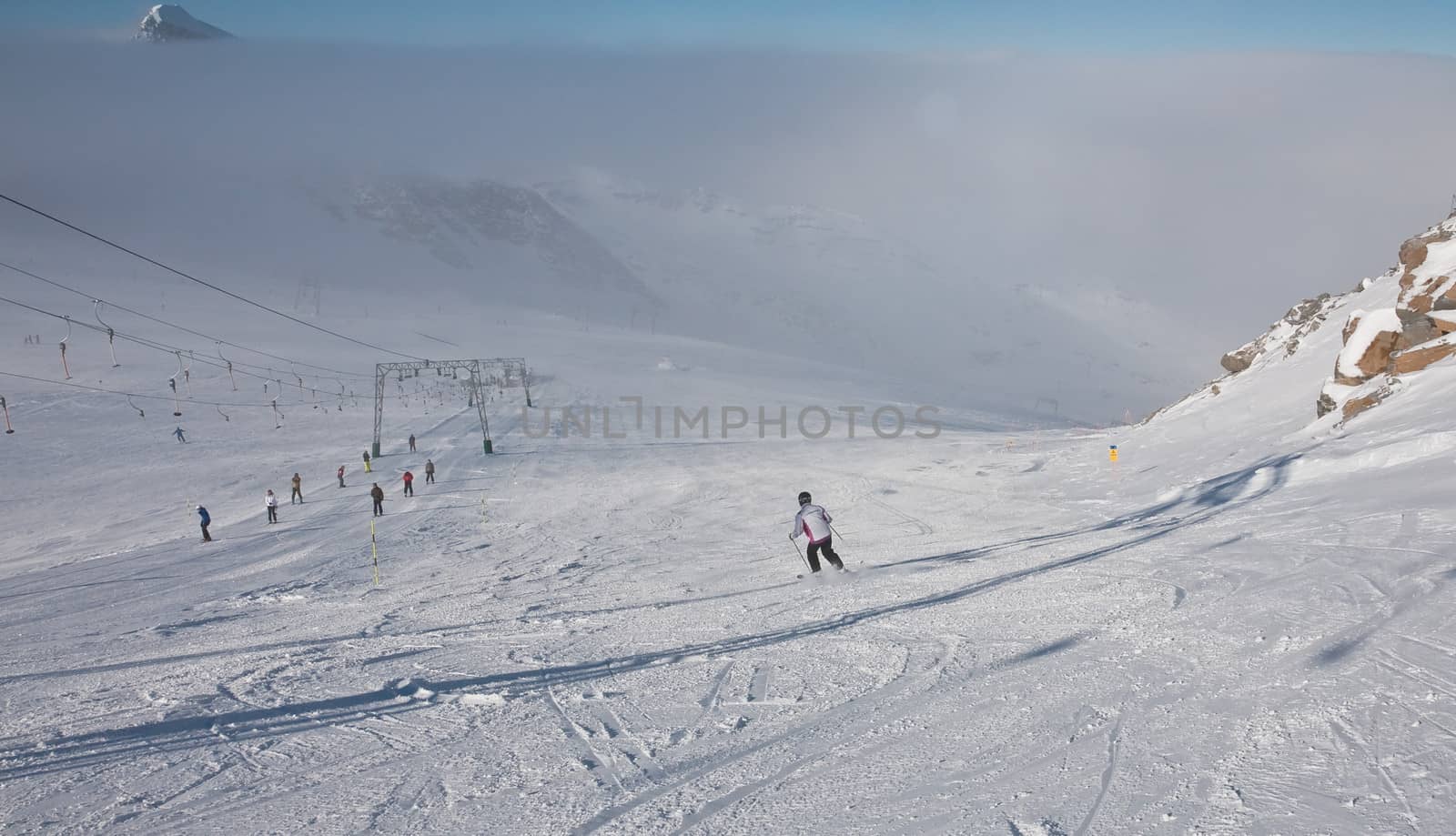 Ski resort of Kaprun, Kitzsteinhorn glacier. Austria